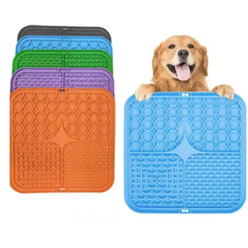 Schleckmatte für Hunde & Katzen – Silikon Leckmatte mit Saugnäpfen, Slow Feeder für kleine Hunde & Katzen