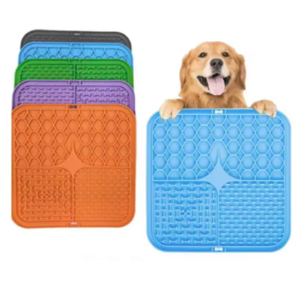 Schleckmatte für Hunde & Katzen – Silikon Leckmatte mit Saugnäpfen, Slow Feeder für kleine Hunde & Katzen